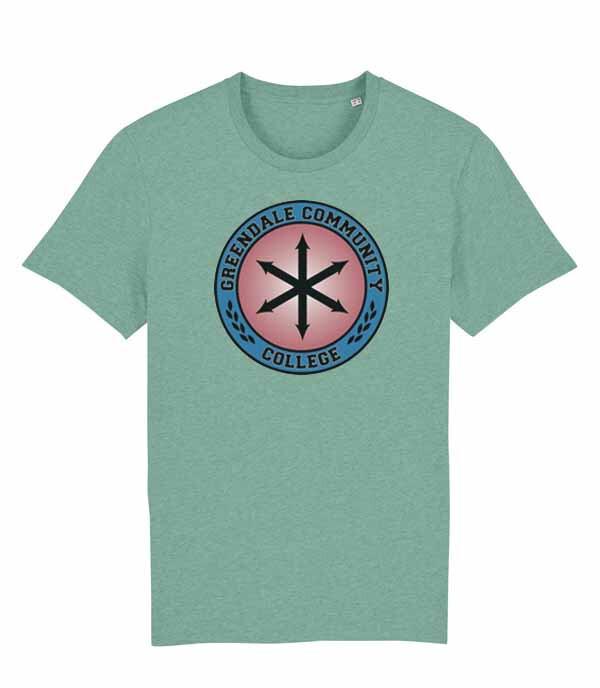 Unisexs Fit TShirt Greendale Community College Crossroads Logo