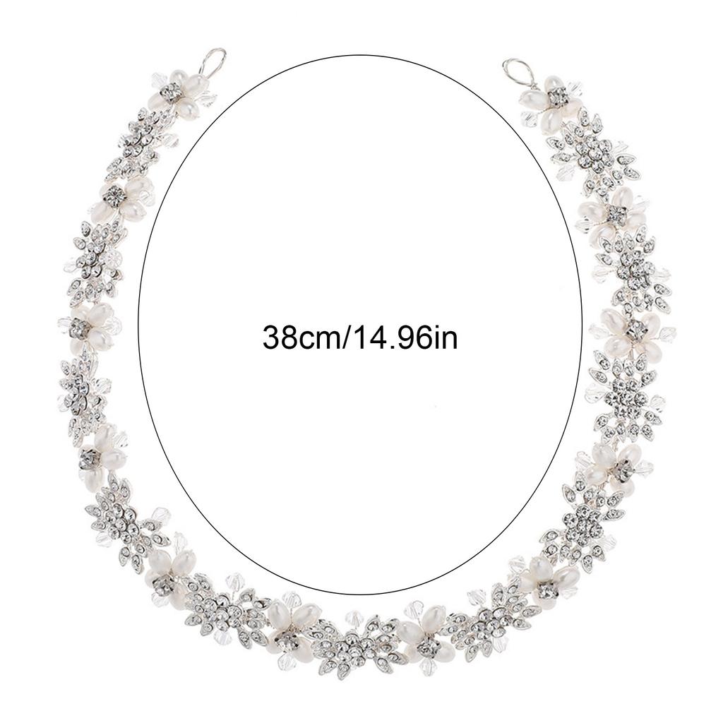 Wedding Headband Flower Design Non-Slip Wedding Hair Styling Accessories for Women Girls Wedding Party