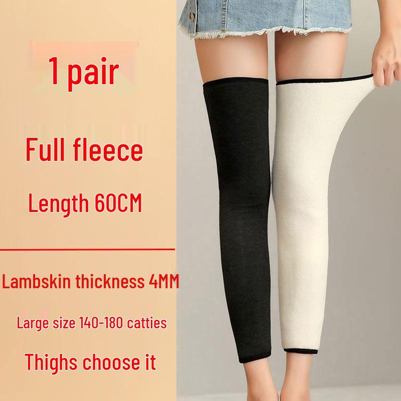 Warm Lamb Wool Velvet-Lined Knee Pads for Joint Protection - Ideal for Middle-Aged & Elderly Men and Women During Autumn and Winter