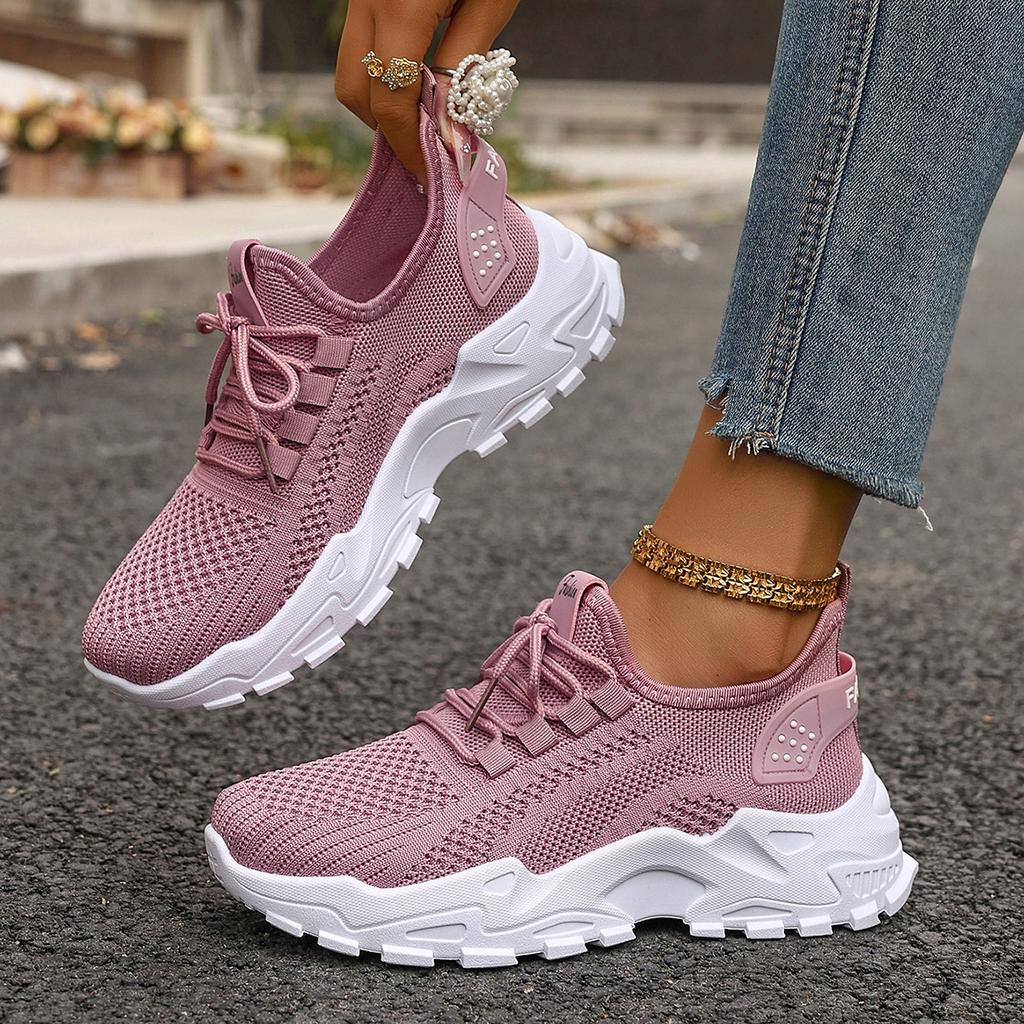 2025 spring and summer new fly-woven mesh shoes children's lightweight fashion breathable wear-resistant sports mesh shoes single shoes women