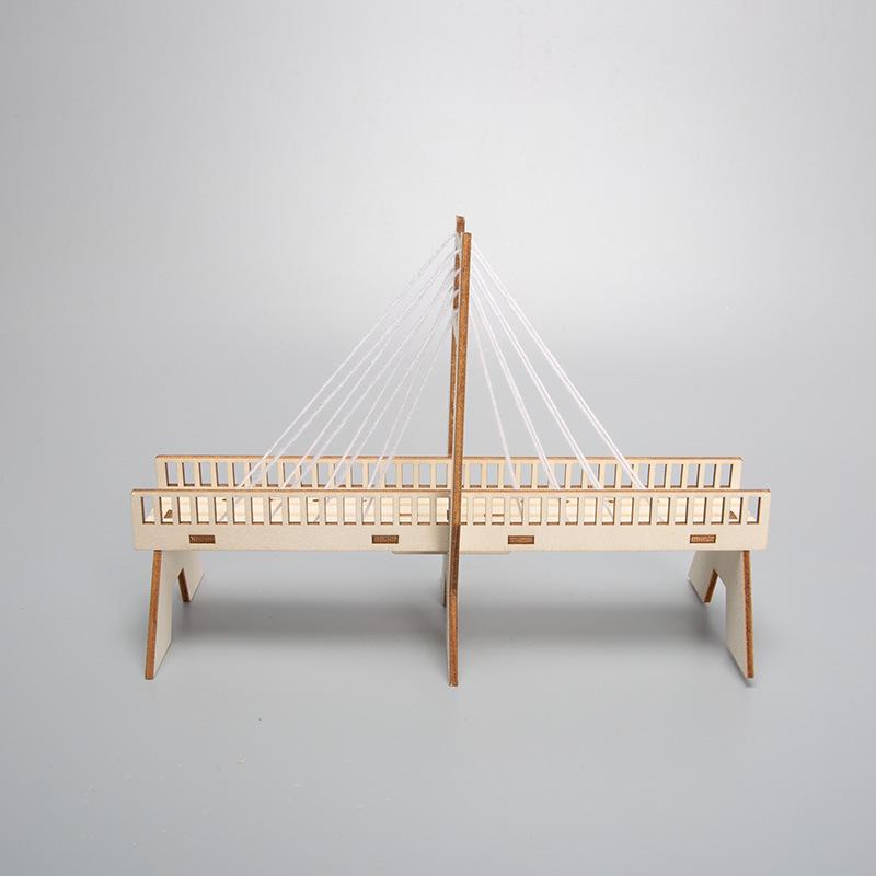 Technology Production Small Invention DIY Manual Cable-stayed Bridge Students Mechanics Physics STEAM Scientific Experimental Equipment