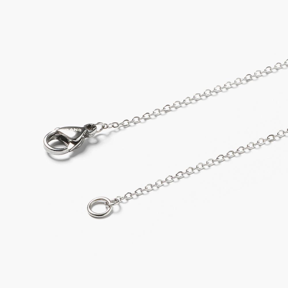 Jbans Classic Chrysanthemum Pendant Slim Chain Necklace (C2503-An945_Sv)
