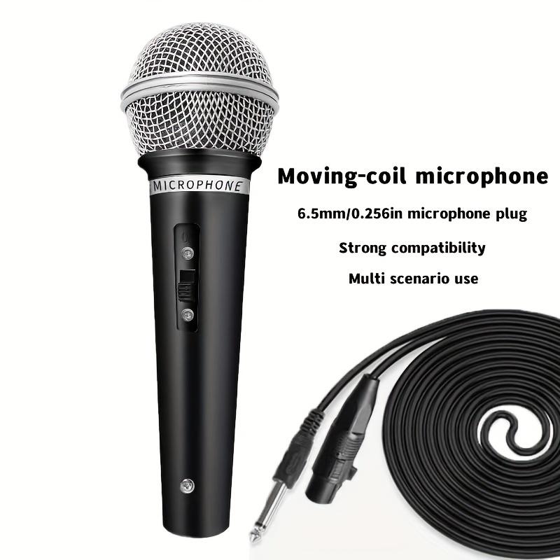 High qualityWired Dynamic Microphone with 6.5mm Jack, Handheld Karaoke Singing and Conference Speech Mic for PA System, 6.5mm Plug Multi-Purpose
