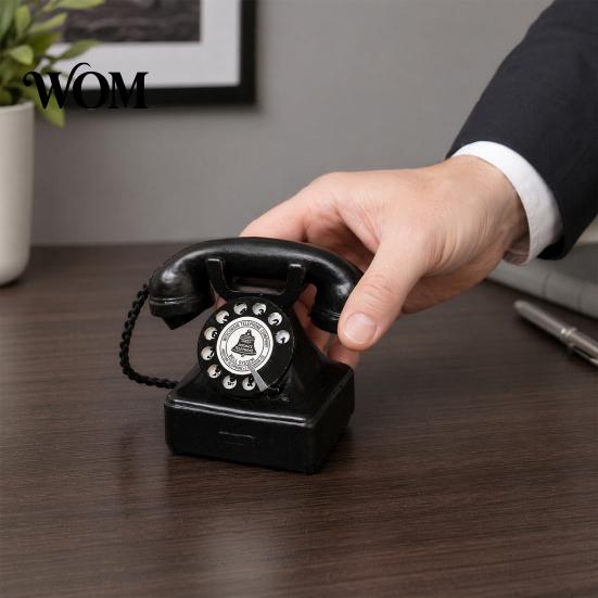 Studiekamer Decor Vintage Oude Telefoon Ornamenten, Mini Retro Bureau Telefoon, Klassiek Compact Telefoonmodel Vaste Lijn Hars Decoratief Nostalgisch Huis