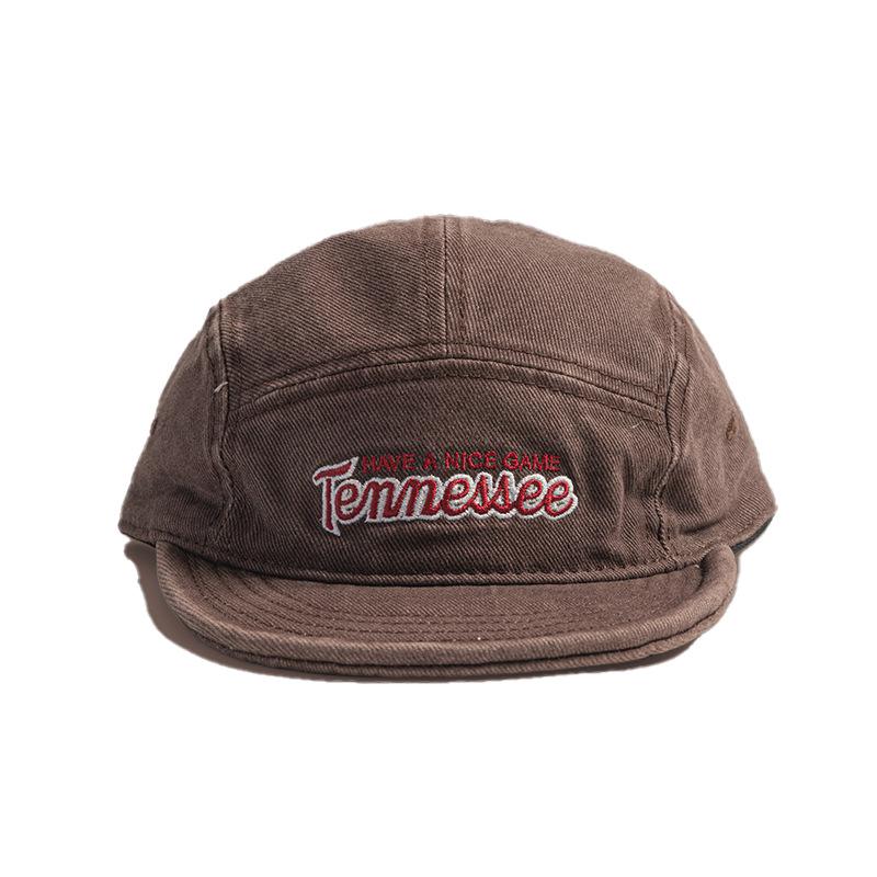 Verstellbare Vintage-Kappe für Damen und Herren für Outdoor-Wanderungen und Bergsteigen Adjustable dunkelbraune