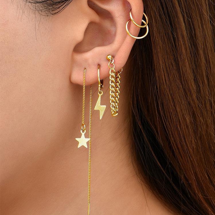 Gold Color Simple Heart Zircon Ear Cuff Clip on Earring for Women No Pierced C Shape Pink Crystal Earcuff Ear Wrap Clips Jewelry