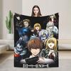 Death Note Manga Anime TV Show Poste Blanket Soft Street Trend Plush Throw Blanket For Bedroom Flannel Bedspread Bed Cover
