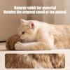 Flauschiger Ball Katzen Spielzeug Weicher Flauschiger Kaninchenfellball Waschbar Lustiger Katzen Jagdball Bunny-Kick Spielzeug für Indoor Katzen Bewegung Stimuliert Jagdinstinkt