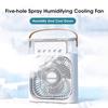 Five-Hole Spray Humidifying Fan Portable Water-cooling Fan 3 Speed Adjustment Air Conditioner Fan Mini Humidifier Fan Air Cooler