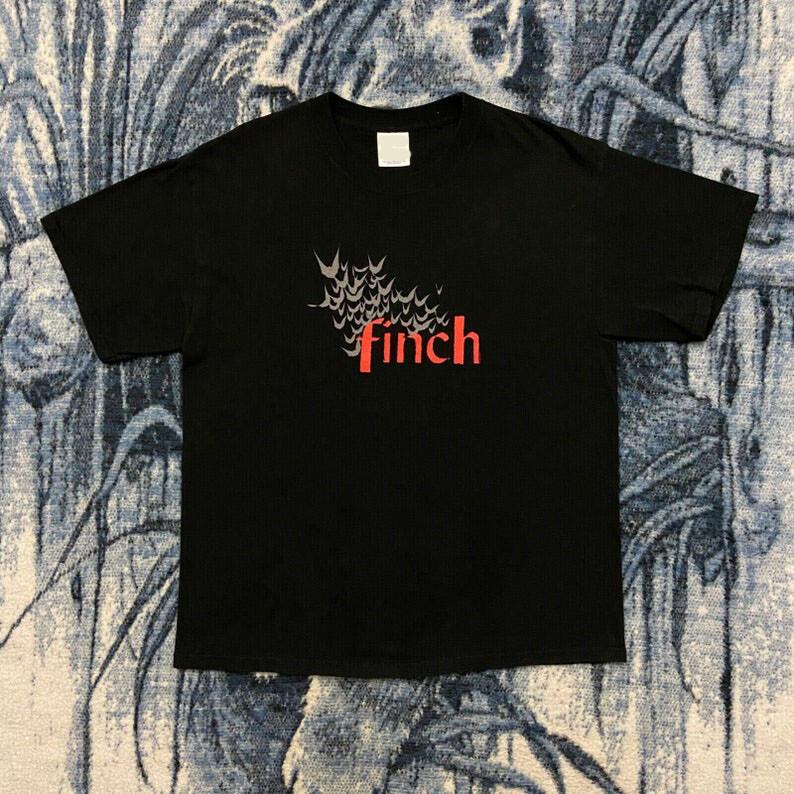 Reprinted Finch Shirt Band Tee Drive Thru Records 2002 Unisex T-Shirt XXXXL