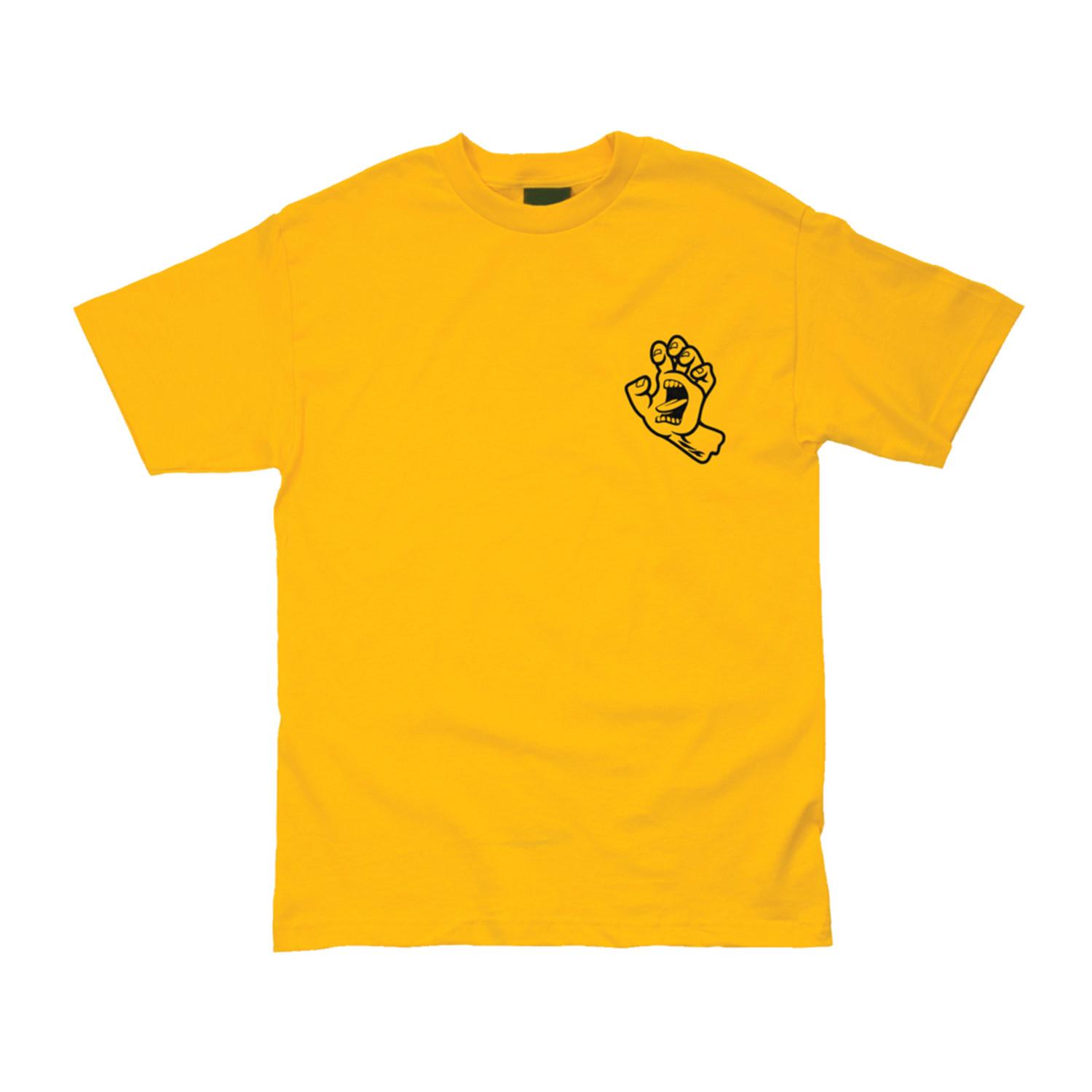 Santa Cruz Skateboards Shirt Screaming Hand Fusion Gold S