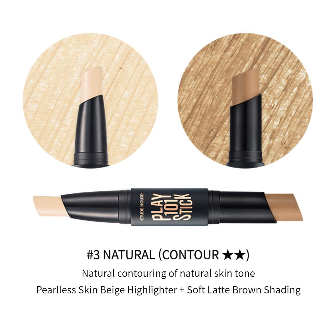 

ETUDE HOUSE Play 101 Стик Contour Duo 2 г + 3,8 г 3 типа #3 Natural
