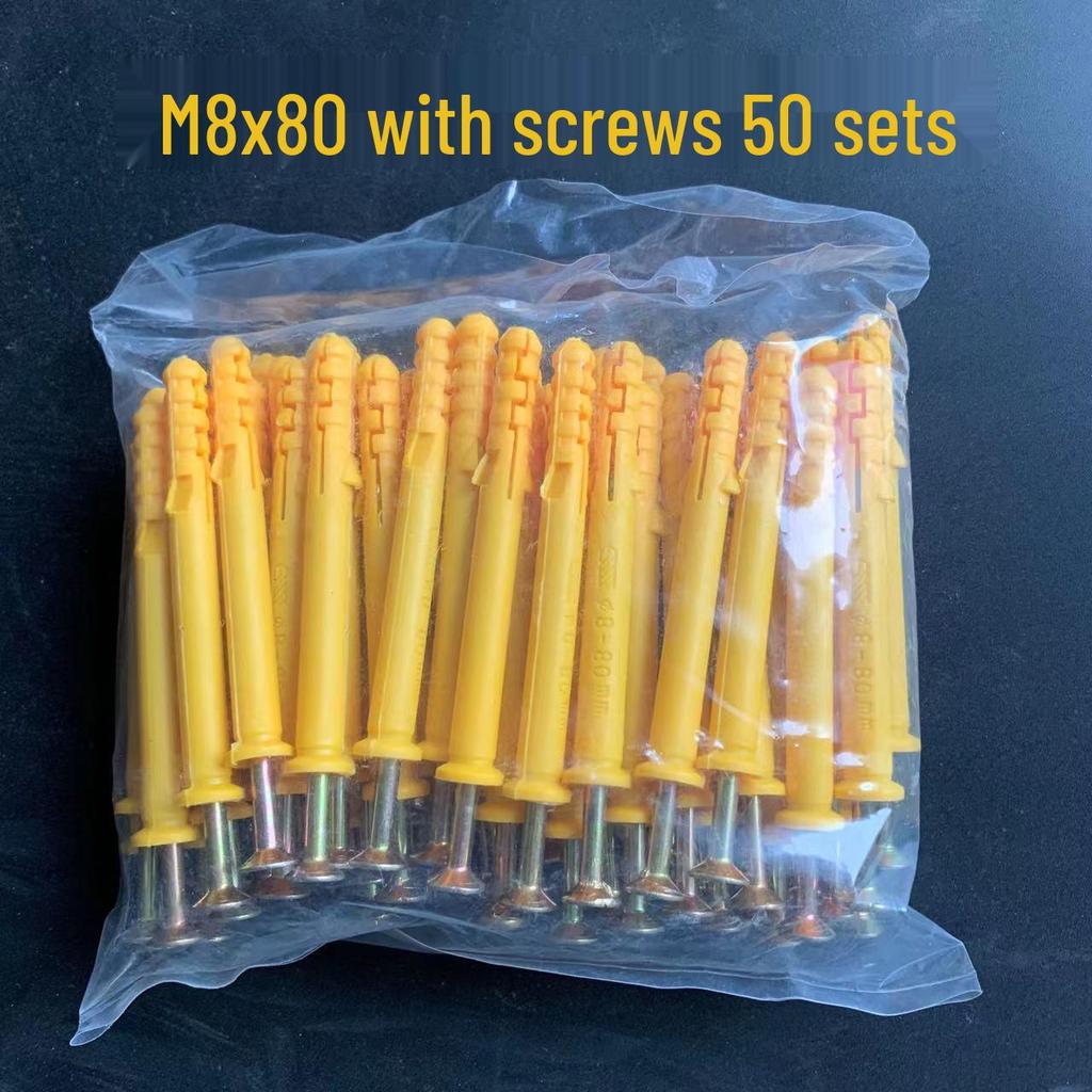 M6 Plastic Expansion Tubes & Wall Plugs for Self-Tapping Screws (6mm & 8mm)