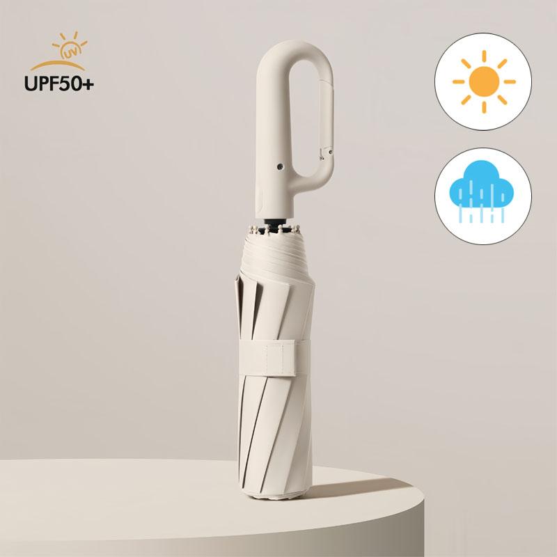 

Міцна вітрозахищена автоматична парасолька від сонця, захист від ультрафіолету, складна чоловіча парасолька, пряжка, дощ, велика парасолька для жінок Iron&10K бежевий