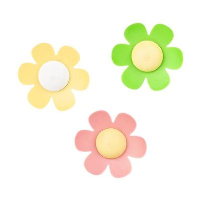 5Pcs Flower Shape Bathroom Silicone Wash Basin Overflow Ring Kitchen Sink Washbasin Drain Seal Stopper Bathtub Drain Cap Plug
