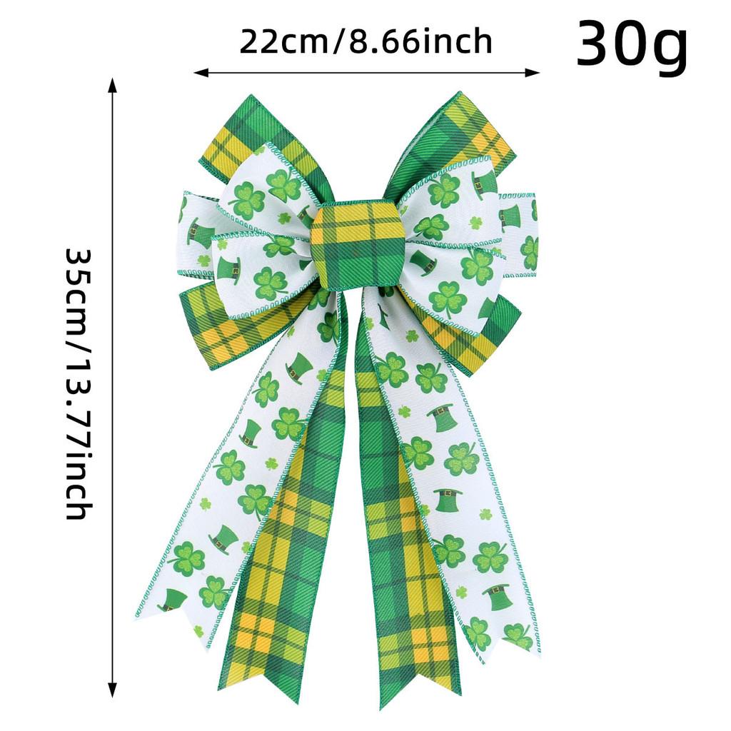 

Irish Saint Patricks Day Decoration Ribbon Garland With Polyester Fabric For Festival Scene Decor Style B