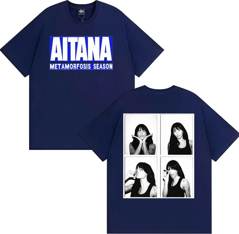 Singer Aitana Met Amorfosis Season Graphic Cover Tshirt Unisex Women Clothing Fashion Aesthetic T Shirts Loose 100 Cotton T Shirt