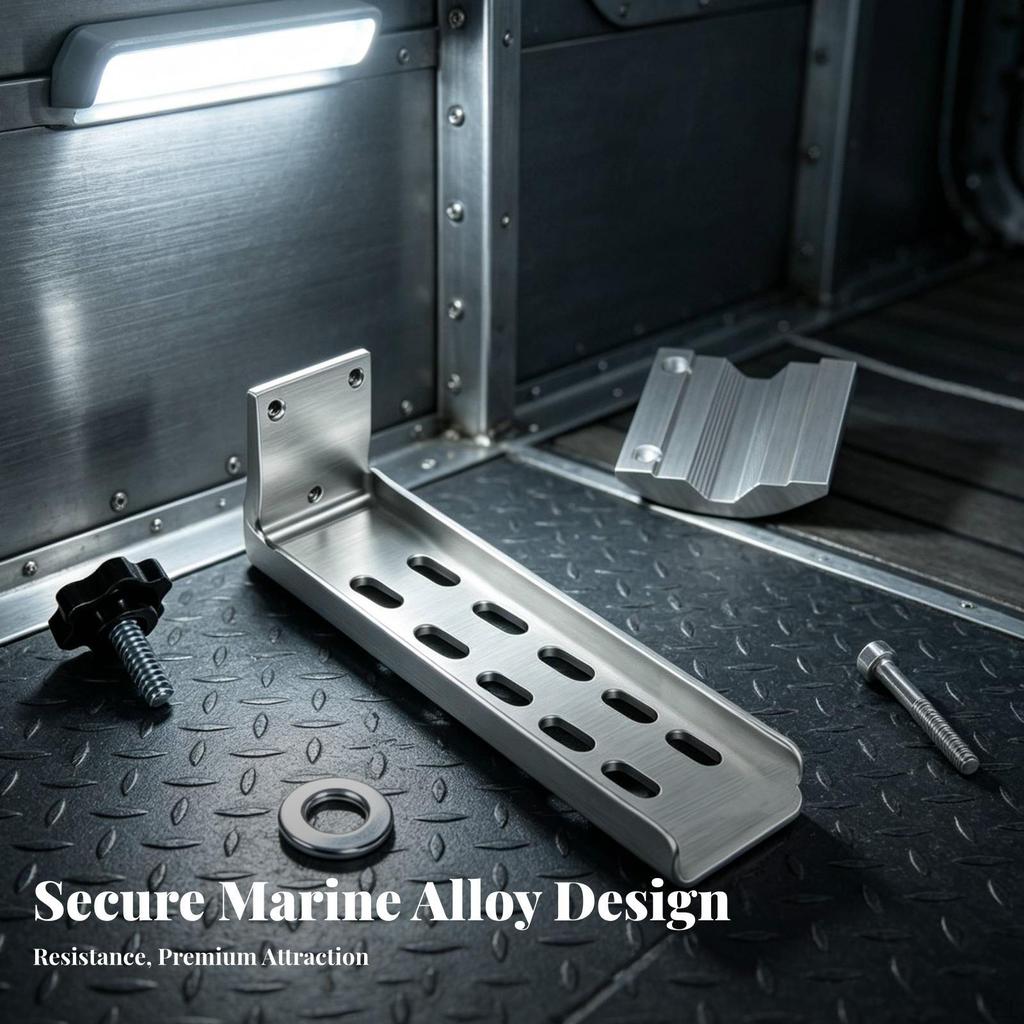Marine Rail Mount Bracket Kit Heavy-Duty Boat Grill Sleek