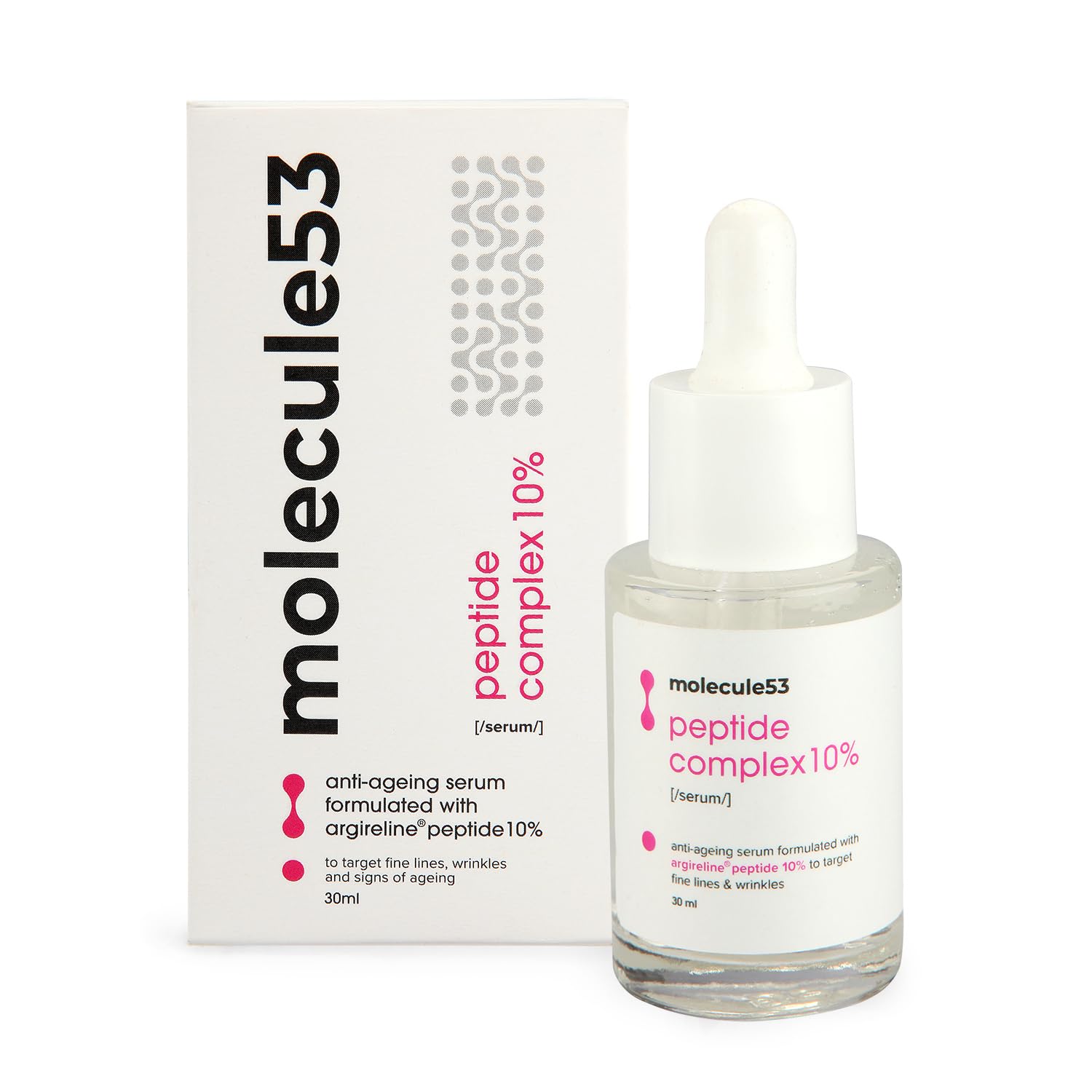 Molecule53 Argireline 10% Peptide Serum - Anti aging peptide serum for wrinkles & fine-lines | Reduces signs of aging | Anti wrinkle | Molecule 53