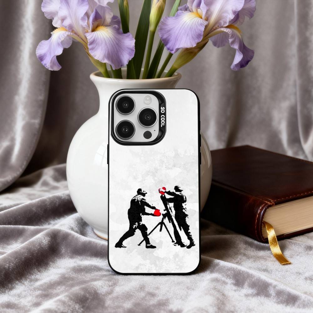 S-Street Art B-Banksy G-Graffiti Phone Case For iPhone17,16,15,14,13,12,11 Plus,Pro Max Black Candy silver phone case iPhoneXSMAX