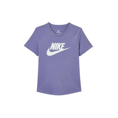 Sportswear Essentials Comfortable Fashionable Versatile Solid Color Short Sleeve Regular T-Shirt Women T-Shirts Soft-Purple DX7907-527