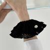 Geegee Black Lace Pleats Scrunchie - M Size