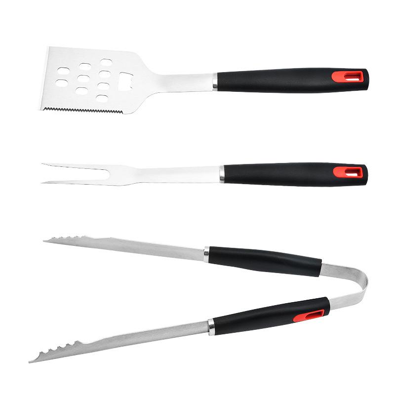 Stainless Steel BBQ Tool Set with PP Handles - Outdoor & Household Use