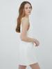 BEIRUT Stitch Satin Mini Dress (White)