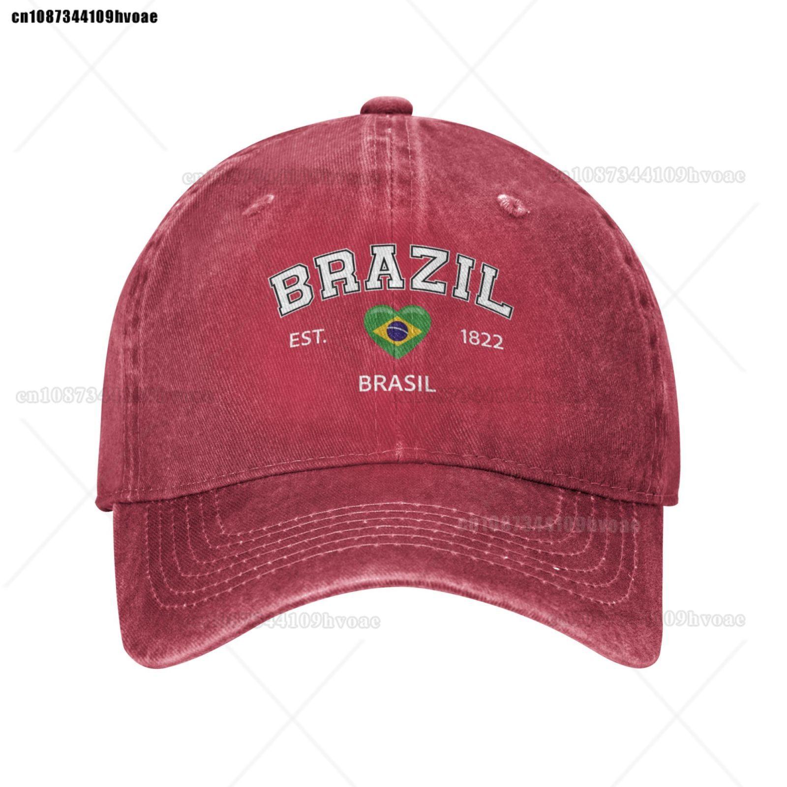 

Fashion Flag Hats Brazil EST.1922 Baseball Cap Unisex Adjustable Summer Sport Caps Brasil Sandwich Caps Snapback Golf Hat One Size