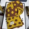 Korean Double-sided Knitted Scarf with Large Wave Dots, Women's Autumn and Winter Literary Sense, Warm and Cold-proof Scarf, Lazy Wind