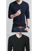 Men's Long-Sleeve Korean V-Neck Casual Slim Fit Wool Sweater