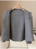 Spring 2025 Petite Stand Collar Women's Overcoat - 100% Double-sided Camel Hair Woolen Coat