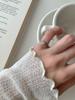PANJBJ 925 Sterling Silver Love Heart pinky Ring for Women Couple Minimalist Office Trend Jewelry Birthday Gift Prevent Allergy