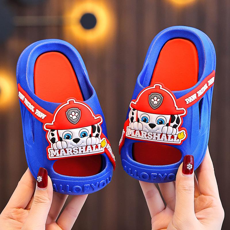 Paw Patrol Great Achievement Children's Summer Sandals Boys and Girls Indoor Non-Slip Closed-Toe Anti-Collision Toddler Baby Slippers