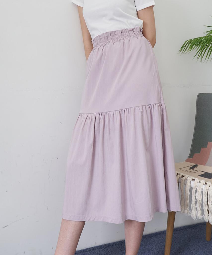 Bye Bye Seop Full Banding Skirt Purple [T22]