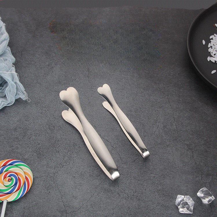 Creative, Stainless Steel, Heart-shaped Clip, Ice Skating Clip, Stainless Steel, Mini Food Clip, Fruit Clip, Nut Clip