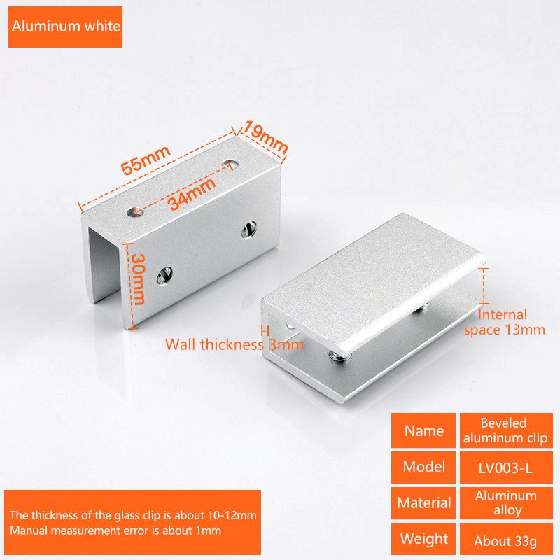 4 st Kvadratiska Glasklämmor Glasfäste Hållare Hyllklämma Aluminiumfäste Stöd För 5 mm 6 mm 8 mm 10 mm 12 mm Tjockleksskiva