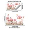 Static Cling Window Film Fairy Mushroom House with Girl In Flowers Double Sided View Decorative Window Sticker