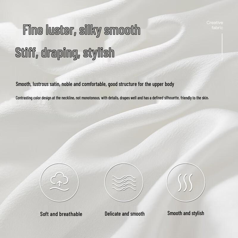 Women's Summer Pleated Color-Block Short Sleeve Shirt