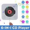 6 IN 1 Portable CD Player With bluetooth Wall Mountable CD Player With Remote Control 10W