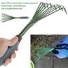 Iron 9Teeth Garden Rake 15.5 Inch Leaf Broom Cleaning Rake Hand Rake  Yard