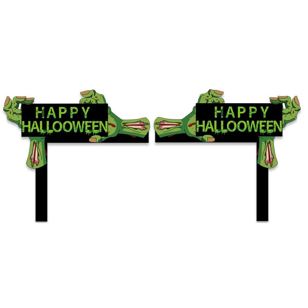 

2Pcs Halloween Decoration Door Frame Stickers Home Adorn Wall Stickers Door Corner Sign Window Style 4