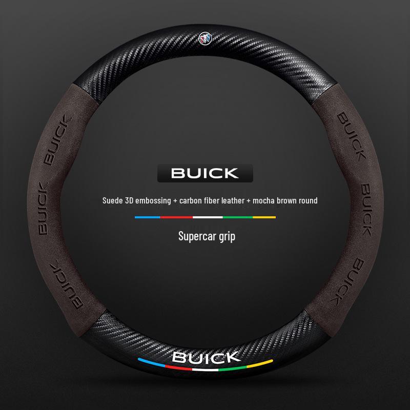 Genuine Leather Steering Wheel Cover for Buick: Encore, Verano, Excelle, Regal, LaCrosse, GL8