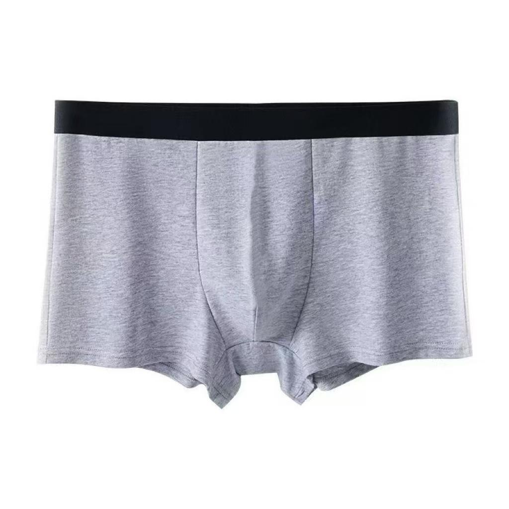 Customized Antibacterial Men's Loose Fit Mid-Rise Seamless Boxer Briefs, Plus Size, Solid Color