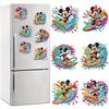 6Pcs Acrylic Surfing Series Diamond Art Fridge Magnet Diamond Painting Refrigerator Magnet DIY Fridge Stickers for Fridge Whiteboards