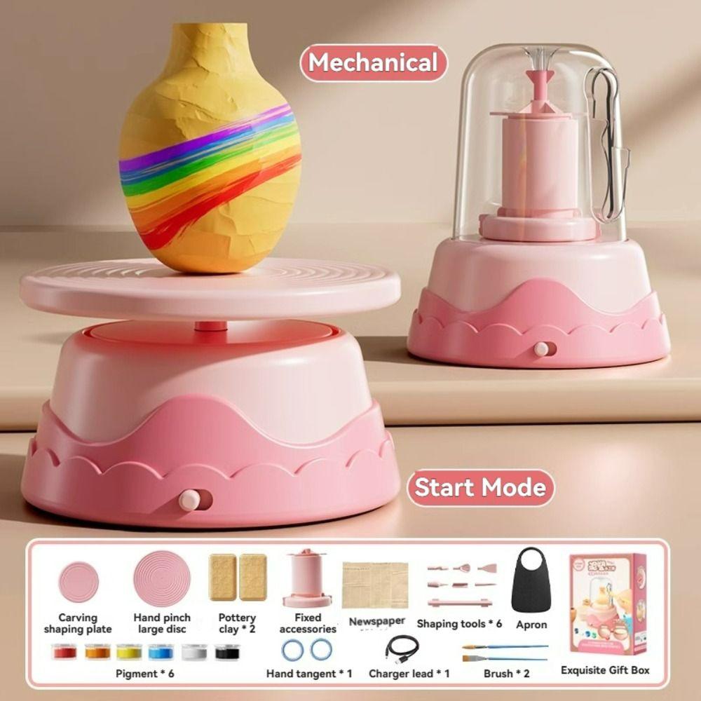 DIY Toys Ceramic Clay Casting Machine High-quality Turntable Pottery Machine  Toy Stationery