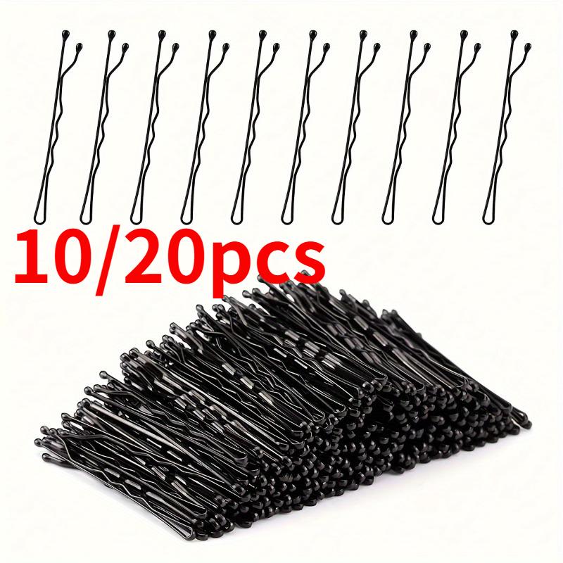 10/20 piezas Pinzas de pelo invisibles de onda, Pinzas de metal duraderas para el pelo para mujer, Pasadores simples de color sólido con caja de almacenamiento.Pinza de pelo