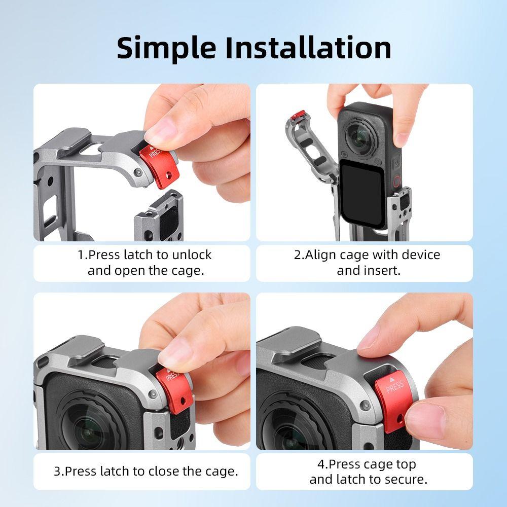 Heat Dissipation Protective Case Expansion Frame for Insta360 X6 Action Camera Accessories