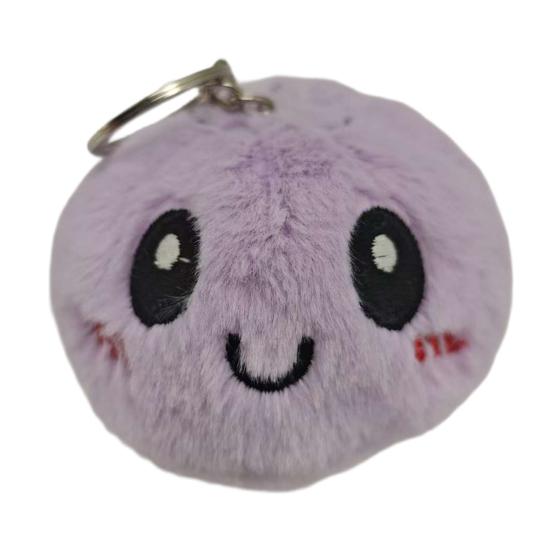 

Cartoon Steamed Bun Plush Toy Stuffed Smiling Dumpling Doll Bag Backpack Purse Charm Keychain Pendant Hanging Decoration фіолетовий