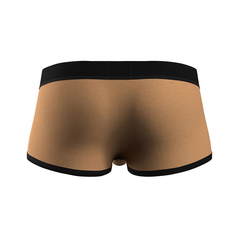 Men's Low Waist Solid Color Boxer Briefs Breathable Sexy Pouch Underwear Male Trunks Panties U-Convex Pouch Underwear